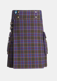 Utility_Anderson_W_L_Anderson_Stirling_Tartan_1346_kilt_front_image_with_pleated_design_and_adjustable_buckles_for_men