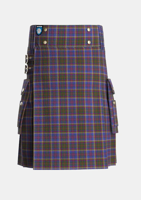 Utility_Anderson_W_L_Anderson_Stirling_Tartan_1346_kilt_front_image_with_pleated_design_and_adjustable_buckles_for_men