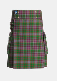 Utility_Anderson_of_Kinneddar_Hunting_Tartan_1396_kilt_front_image_with_pleated_design_and_adjustable_buckles_for_men