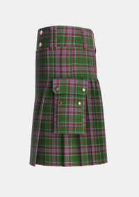 Utility_Anderson_of_Kinneddar_Hunting_Tartan_1396_kilt_left_image_with_pleated_design_and_adjustable_buckles_for_men