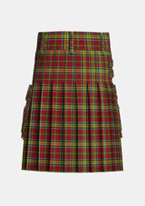 Utility_Antrim_County_Crest_Range_Tartan_7448_kilt_back_image_with_pleated_design_and_adjustable_buckles_for_men