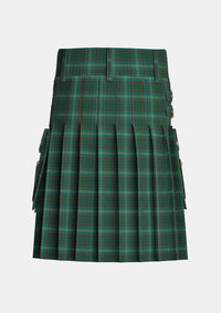 Utility_Armagh_County_Tartan_2276_kilt_back_image_with_pleated_design_and_adjustable_buckles_for_men