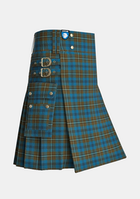 Utility_Auld_Lang_Syne_Tartan_240_kilt_side_image_with_pleated_design_and_adjustable_buckles_for_men