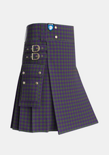Utility_Austin_Wilsons_No137_Tartan_269_kilt_side_image_with_pleated_design_and_adjustable_buckles_for_men