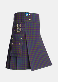 Utility_Austin_Wilsons_No137_Tartan_269_kilt_side_image_with_pleated_design_and_adjustable_buckles_for_men