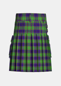 Utility_Ayrshire_tartan_436_kilt_back_image_with_pleated_design_and_adjustable_buckles_for_men