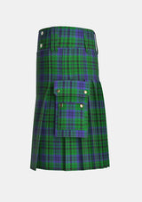 Utility_Bailey_tartan_2589_kilt_left_image_with_pleated_design_and_adjustable_buckles_for_men