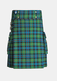 Utility_Baillie_tartan_278_kilt_front_image_with_pleated_design_and_adjustable_buckles_for_men