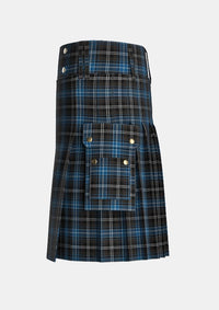 Utility_Bain_Tom_Tartan_12167_kilt_left_image_with_pleated_design_and_adjustable_buckles_for_men
