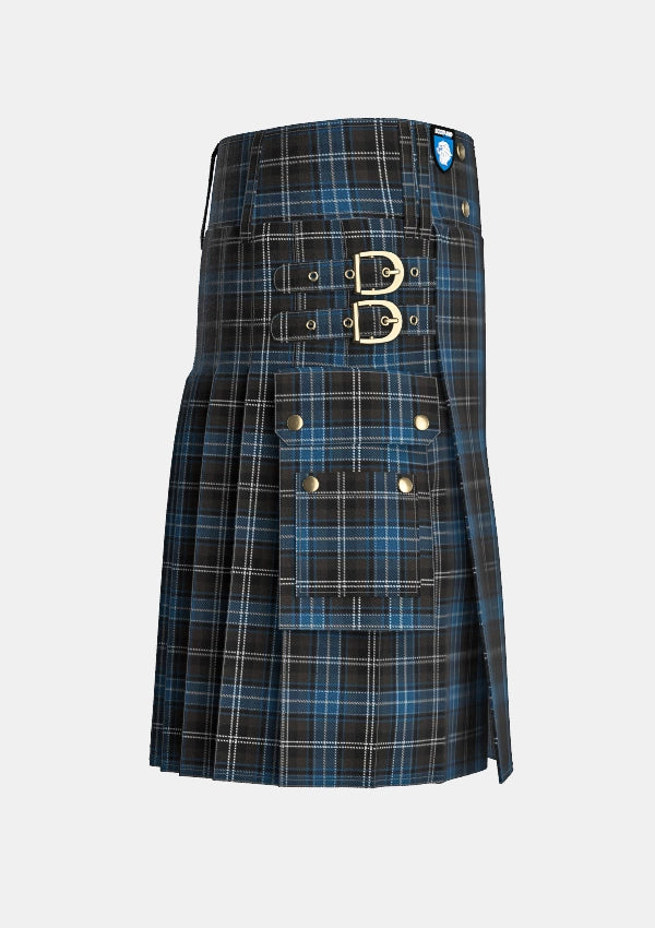 Utility_Bain_Tom_Tartan_12167_kilt_right_image_with_pleated_design_and_adjustable_buckles_for_men