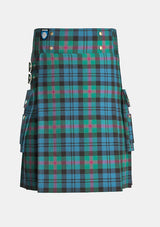 Utility_Baird_Ancient_Tartan_kilt_front_image_with_pleated_design_and_adjustable_buckles_for_men