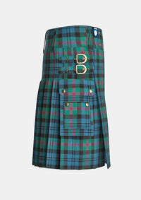 Utility_Baird_Ancient_Tartan_kilt_right_image_with_pleated_design_and_adjustable_buckles_for_men