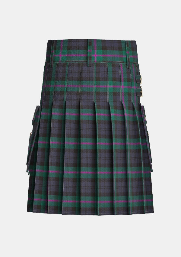 Utility_Baird_tartan_kilt_back_image_with_pleated_design_and_adjustable_buckles_for_men