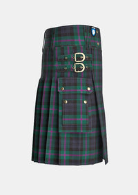 Utility_Baird_tartan_kilt_right_image_with_pleated_design_and_adjustable_buckles_for_men