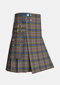 Utility_Balfour_Tartan_683_kilt_side_image_with_pleated_design_and_adjustable_buckles_for_men