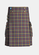 Utility_Ball_Tartan_6056_kilt_front_image_with_pleated_design_and_adjustable_buckles_for_men