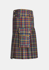 Utility_Ball_Tartan_6056_kilt_left_image_with_pleated_design_and_adjustable_buckles_for_men