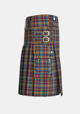 Utility_Ball_Tartan_6056_kilt_right_image_with_pleated_design_and_adjustable_buckles_for_men