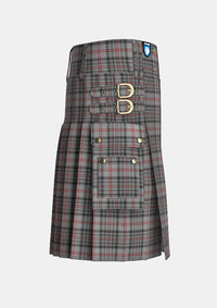 Utility_Balmoral_tartan_1300_kilt_right_image_with_pleated_design_and_adjustable_buckles_for_men