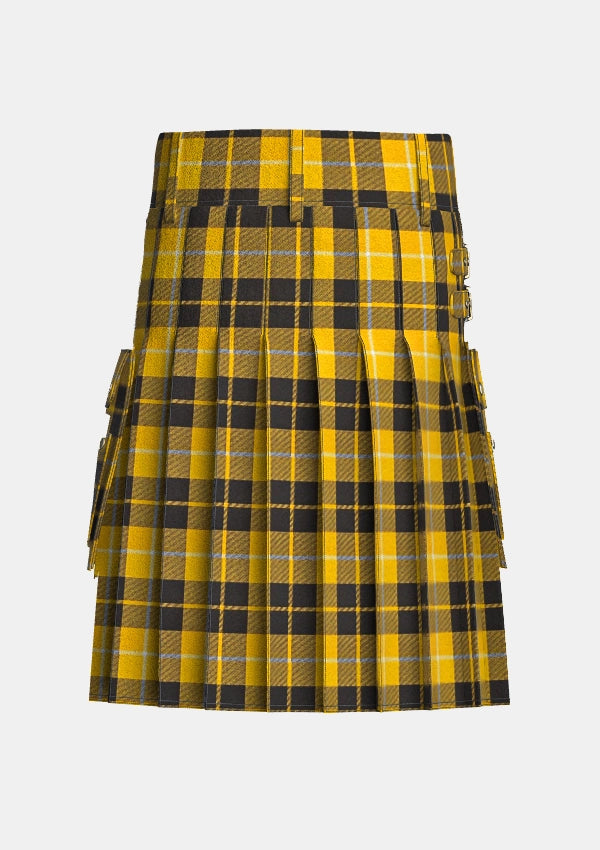 Utility_Barclay_tartan_1879_kilt_back_image_with_pleated_design_and_adjustable_buckles_for_men