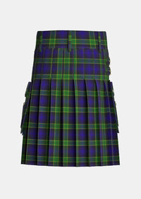 Utility_Barnes_Hunting_Tartan_2244_kilt_back_image_with_pleated_design_and_adjustable_buckles_for_men