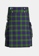 Utility_Barnes_Hunting_Tartan_2244_kilt_front_image_with_pleated_design_and_adjustable_buckles_for_men