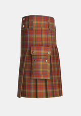 Utility_Barnes_Karey_Tartan_12346_kilt_left_image_with_pleated_design_and_adjustable_buckles_for_men