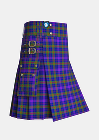 Utility_Barrett,_William_Stewart_Tartan_13843_kilt_side_image_with_pleated_design_and_adjustable_buckles_for_men