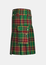 Utility_Baxter_tartan_3664_kilt_left_image_with_pleated_design_and_adjustable_buckles_for_men