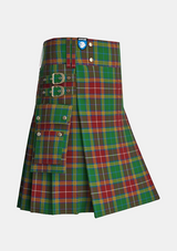Utility_Baxter_tartan_3664_kilt_side_image_with_pleated_design_and_adjustable_buckles_for_men