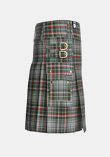 Utility_Beckett_Beaumont_Tartan_kilt_right_image_with_pleated_design_and_adjustable_buckles_for_men