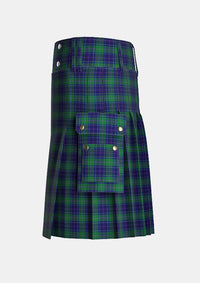 Utility_Begg_Tartan_10723_kilt_left_image_with_pleated_design_and_adjustable_buckles_for_men