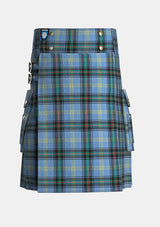 Utility_Bell_of_The_Borders_Tartan_kilt_front_image_with_pleated_design_and_adjustable_buckles_for_men