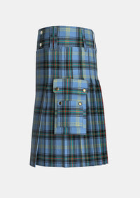 Utility_Bell_of_The_Borders_Tartan_kilt_left_image_with_pleated_design_and_adjustable_buckles_for_men