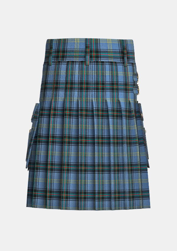 Utility_Bell_tartan_1489_kilt_back_image_with_pleated_design_and_adjustable_buckles_for_men