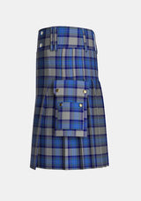 Utility_Bennet_Dress_Tartan_3679_kilt_left_image_with_pleated_design_and_adjustable_buckles_for_men