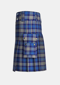 Utility_Bennet_Dress_Tartan_3679_kilt_left_image_with_pleated_design_and_adjustable_buckles_for_men