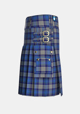 Utility_Bennet_Dress_Tartan_3679_kilt_right_image_with_pleated_design_and_adjustable_buckles_for_men