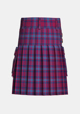 Utility_Bennet_Tartan_3680_kilt_back_image_with_pleated_design_and_adjustable_buckles_for_men