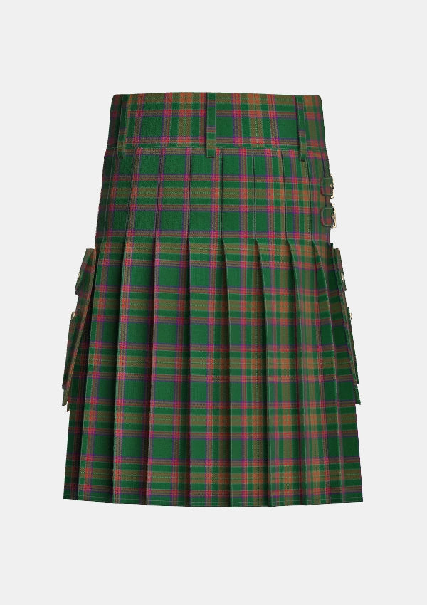 Utility_Berry_Tribute_Tartan_11226_kilt_back_image_with_pleated_design_and_adjustable_buckles_for_men