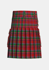 Utility_Birral_Burrell_Tartan_658_kilt_back_image_with_pleated_design_and_adjustable_buckles_for_men