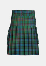 Utility_Birse_Tartan_1087_kilt_back_image_with_pleated_design_and_adjustable_buckles_for_men