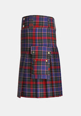 Utility_Bishop_Tartan_6798_kilt_left_image_with_pleated_design_and_adjustable_buckles_for_men