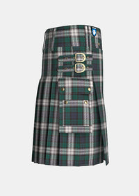 Utility_Black_Watch_Dress_tartan_kilt_right_image_with_pleated_design_and_adjustable_buckles_for_men