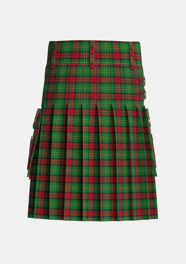 Utility_Blackstock_Hunting_Tartan_1120_kilt_back_image_with_pleated_design_and_adjustable_buckles_for_men