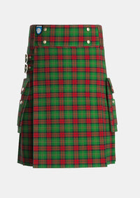 Utility_Blackstock_Hunting_Tartan_1120_kilt_front_image_with_pleated_design_and_adjustable_buckles_for_men