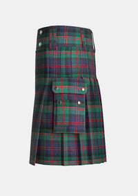 Utility_Blair_tartan_kilt_left_image_with_pleated_design_and_adjustable_buckles_for_men