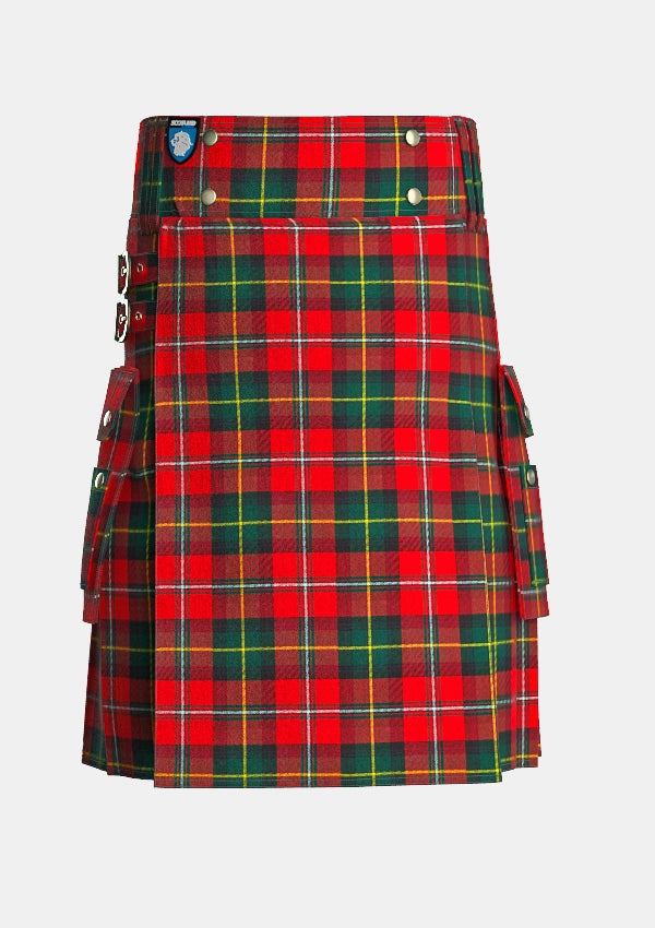 Utility_Body_Modern_Tartan_kilt_front_image_with_pleated_design_and_adjustable_buckles_for_men