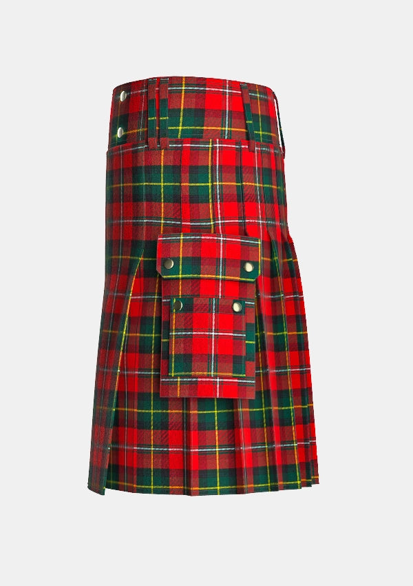 Utility_Body_Modern_Tartan_kilt_left_image_with_pleated_design_and_adjustable_buckles_for_men