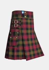 Utility_Booth_Tartan_3713_kilt_side_image_with_pleated_design_and_adjustable_buckles_for_men